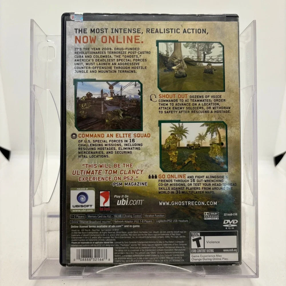 Tom Clancy's Ghost Recon Jungle Storm Sony PlayStation 2 PS2 2004 CIB Complete